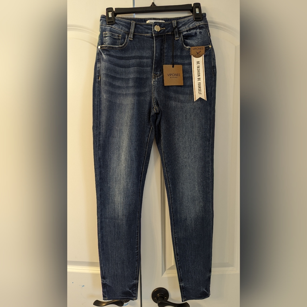 VIPONES Women Jeans Skinny Slim Fit Straight Leg Denim Pants Sz 4